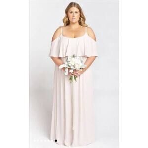 Show Me Your MuMu Caitlin Ruffle Maxi Dress Show‎ Me The Ring Crisp XXL NWT